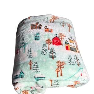 Winter Ski Village The Big One Oversized Super Soft Throw 5'x6' Plush GIFT NEW